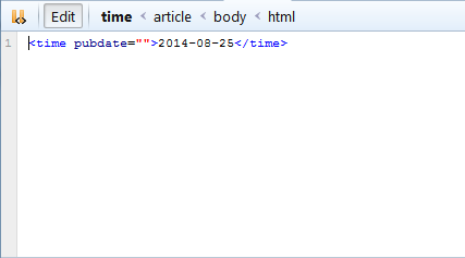 Firebug HTML tab editing an element